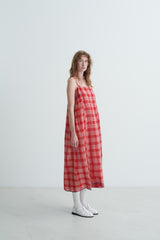 Slip dress - red checks