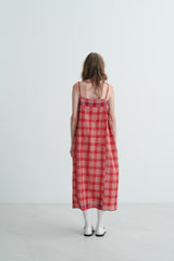 Slip dress - red checks