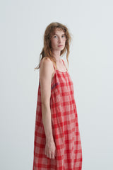 Slip dress - red checks