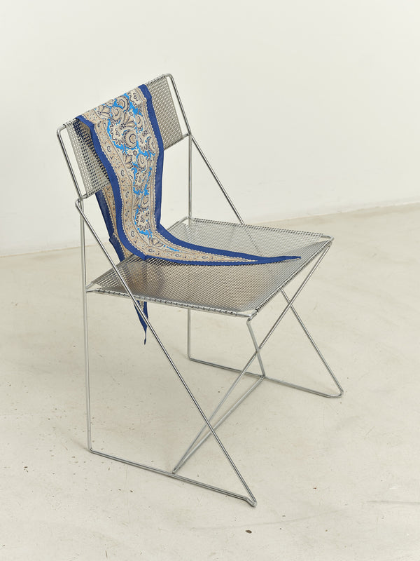 TOAST - Paisley Print Cotton Bandana - INK BLUE