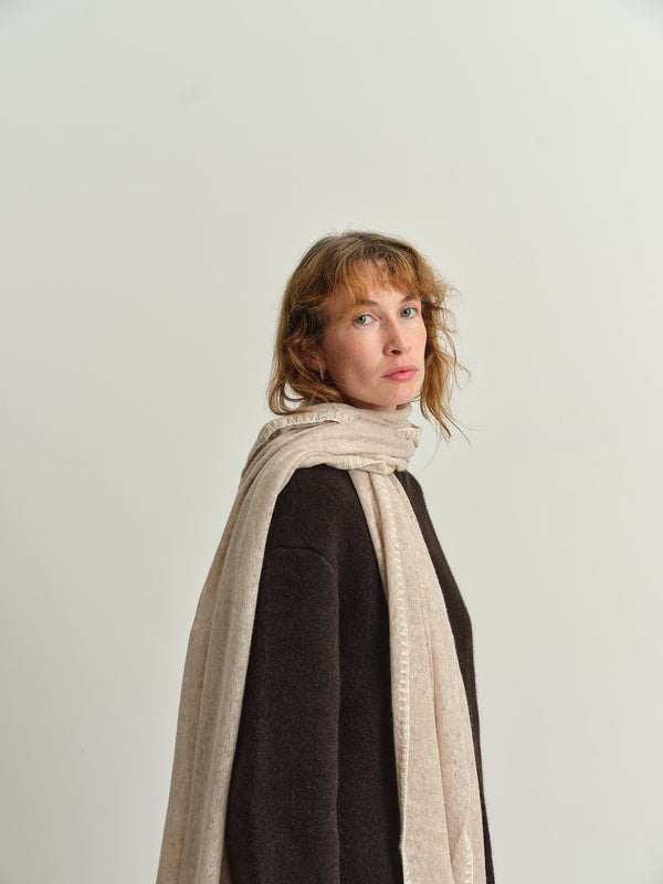 MOULETA - CASHMERE SCARF - OATMEAL