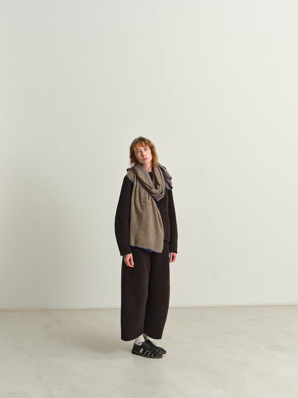 MOULETA - CASHMERE SCARF - COFFEE MELANGE