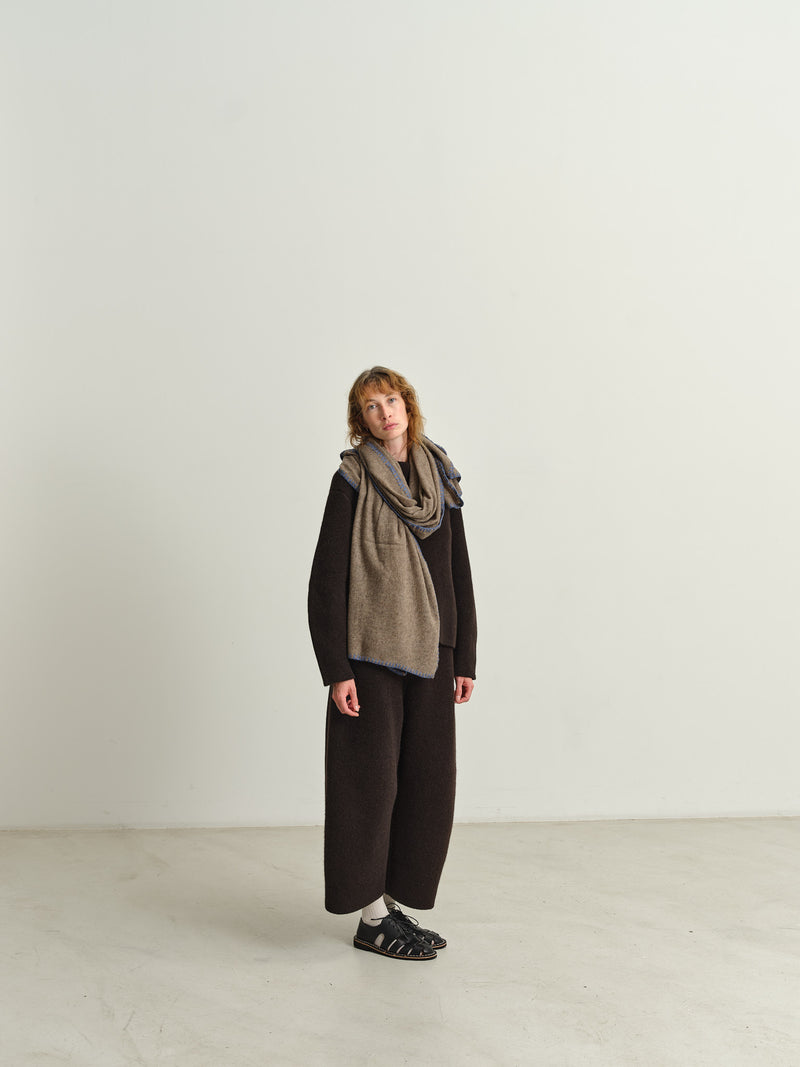 MOULETA - CASHMERE SCARF - COFFEE MELANGE