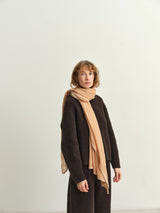 MOULETA - CASHMERE SCARF - LIGHT CARAMEL