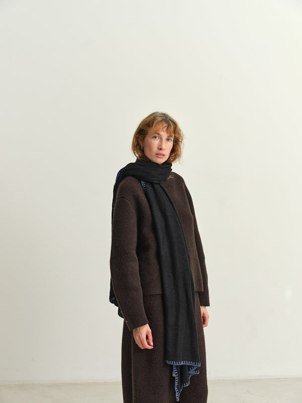 MOULETA - CASHMERE SCARF - BLACK