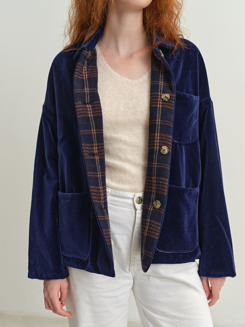 NITTO - MARA JACKET DOUBLE - BLUE/TARTAN