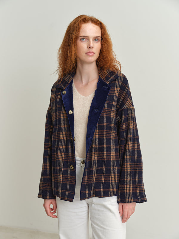 NITTO - MARA JACKET DOUBLE - BLUE/TARTAN