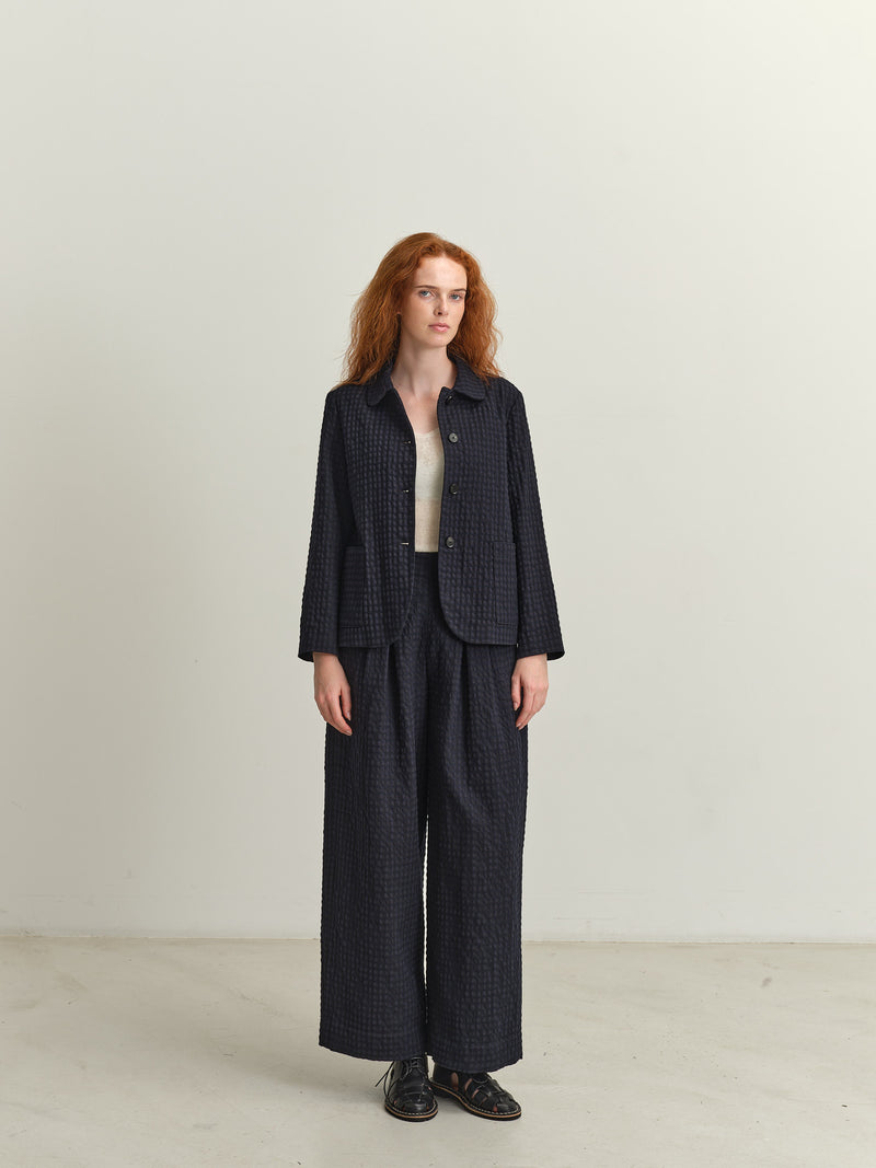 TOAST - Corinne Herringbone Wide Leg Trousers