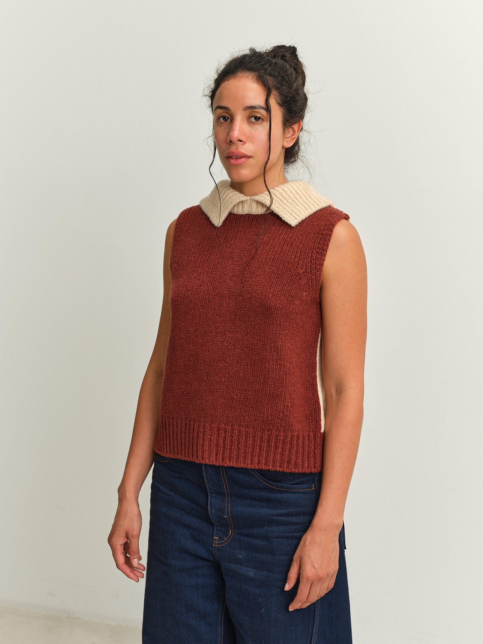 babaco☆ババコ ケーブル編みニットベスト Babaco ニットベスト