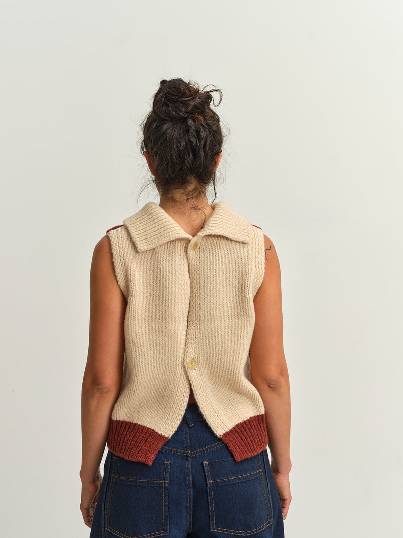 Bicolor Cashmere Vest