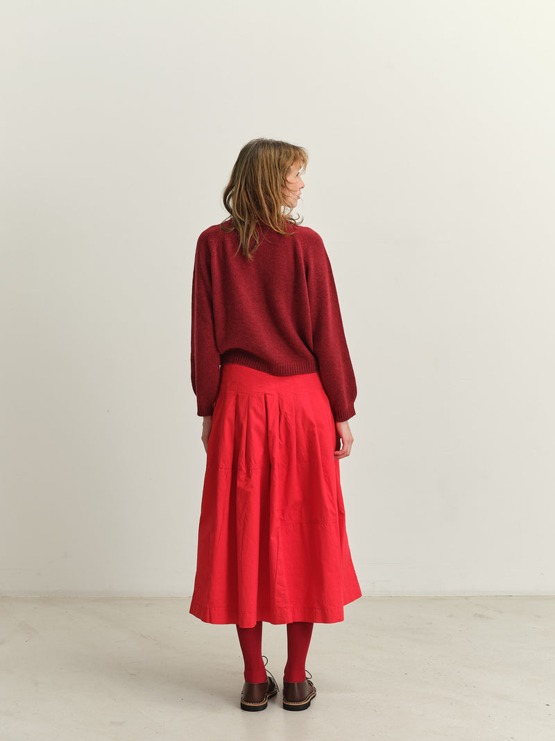 TOAST - Eden Wool Cashmere Raglan Cardigan - RED SORREL