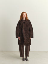 BOBOUTIC - 4748 VELVET RIBS COAT - BROWN