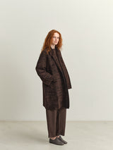 BOBOUTIC - 4748 VELVET RIBS COAT - BROWN