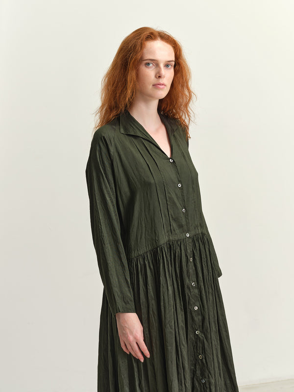 CHRISTIAN PEAU - SILK DRESS - KALE