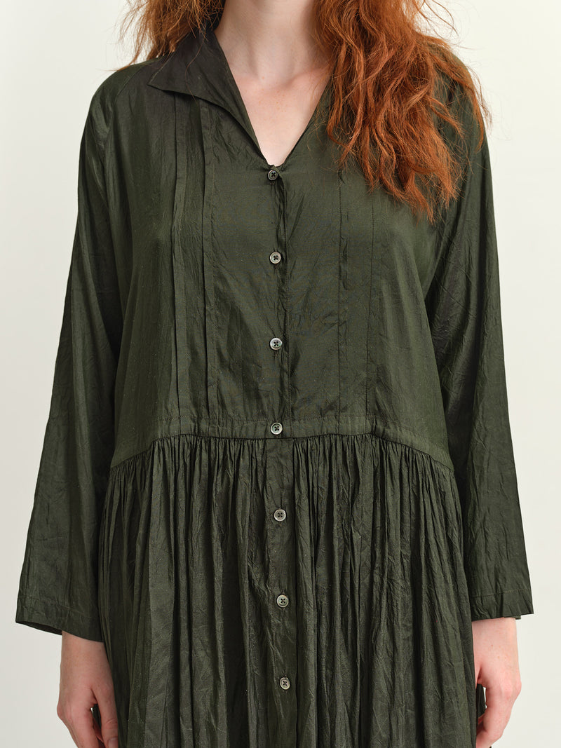 CHRISTIAN PEAU - SILK DRESS - KALE