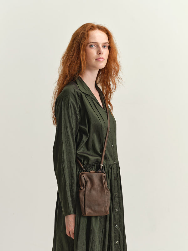 CHRISTIAN PEAU - GAMAGUCHI SHOULDER BAG - BROWN