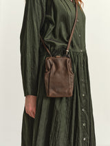 CHRISTIAN PEAU - GAMAGUCHI SHOULDER BAG - BROWN