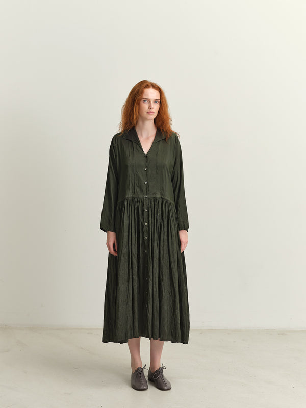 CHRISTIAN PEAU - SILK DRESS - KALE