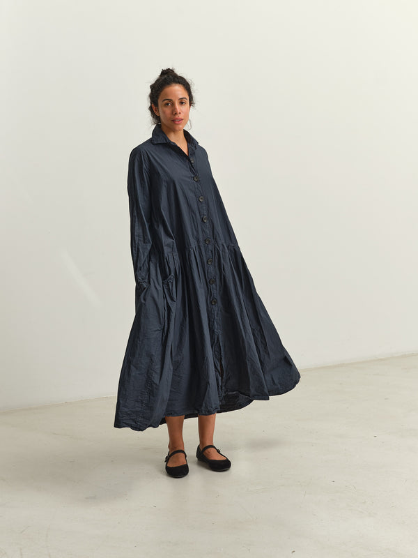 RICORRROBE - bd dress - crispy cotton - navy