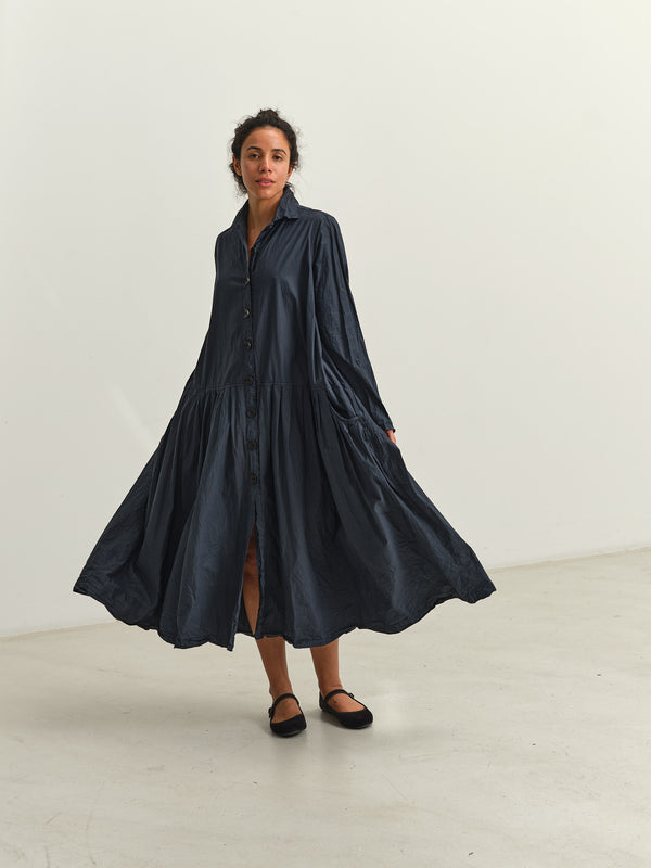 RICORRROBE - bd dress - crispy cotton - navy