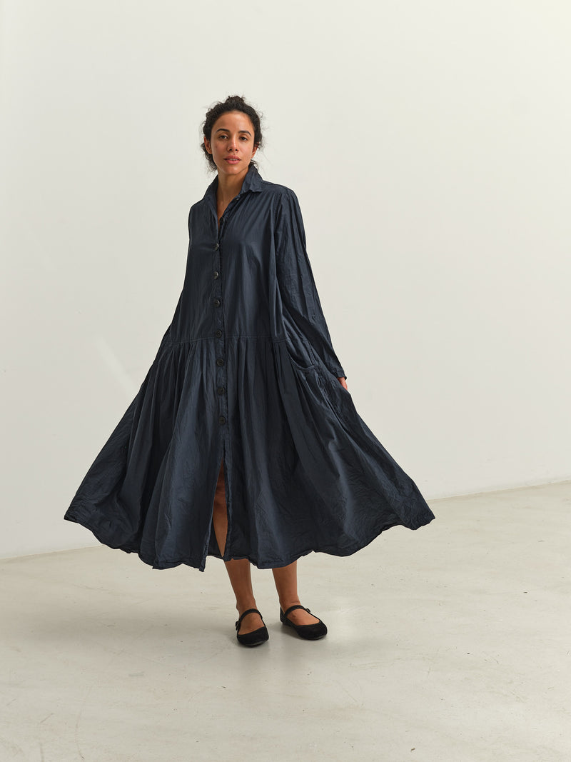 RICORRROBE - bd dress - crispy cotton - navy