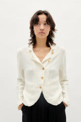 RICORRROBE - ally jacket white linen gauze