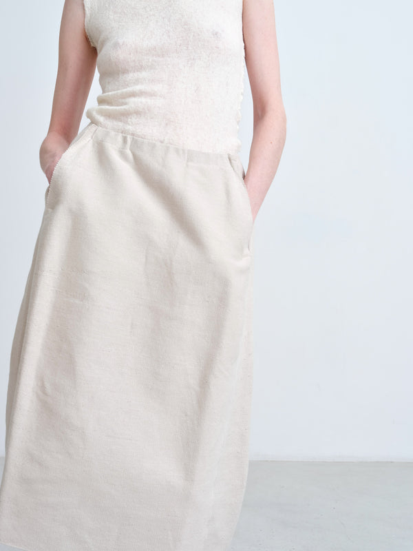 BOBOUTIC - 4834 IL FOGLIO LISCIO SKIRT - PEARL