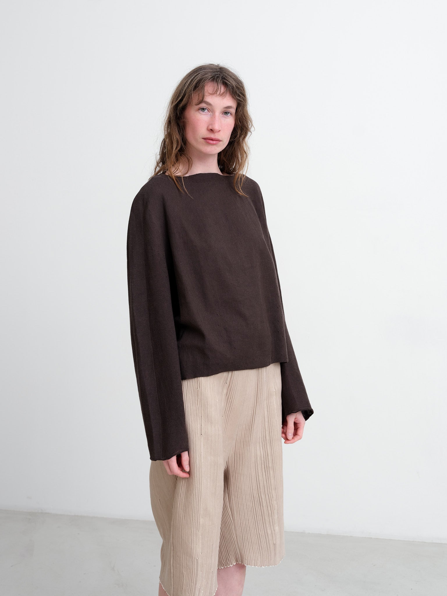BOBOUTIC - 4810 DOPPIO SEGNO BLOUSE - COFFEE