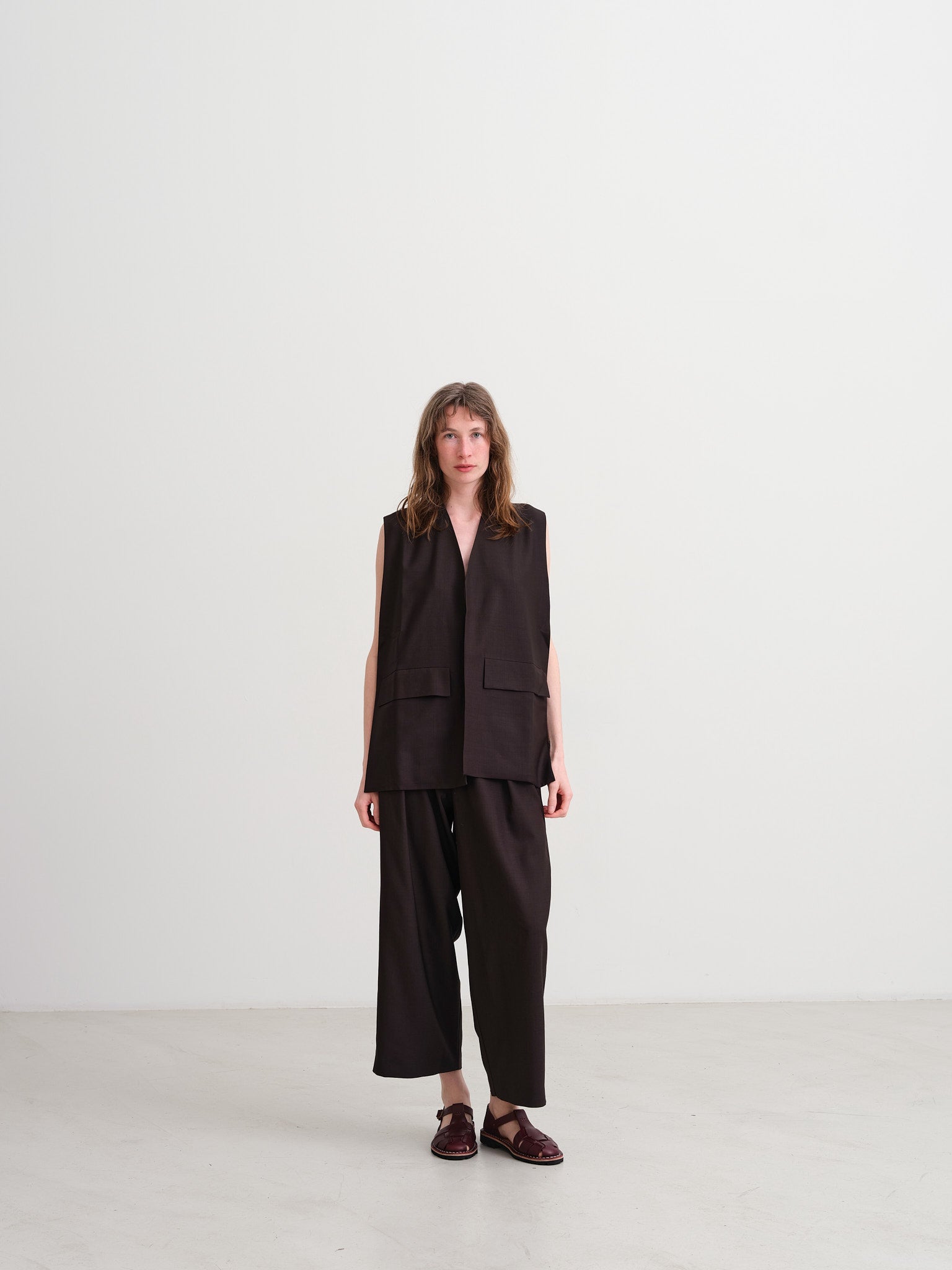 WRIGHT + DOYLE - Single Pleat Trousers - cacao