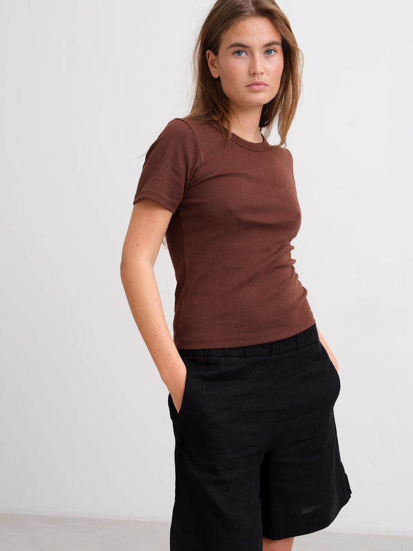 SIGNE - JUNE T-SHIRT - BROWN