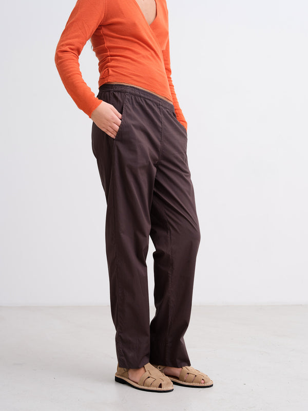 BASICS - STRAIGHT TROUSERS - BLACK COFFEE