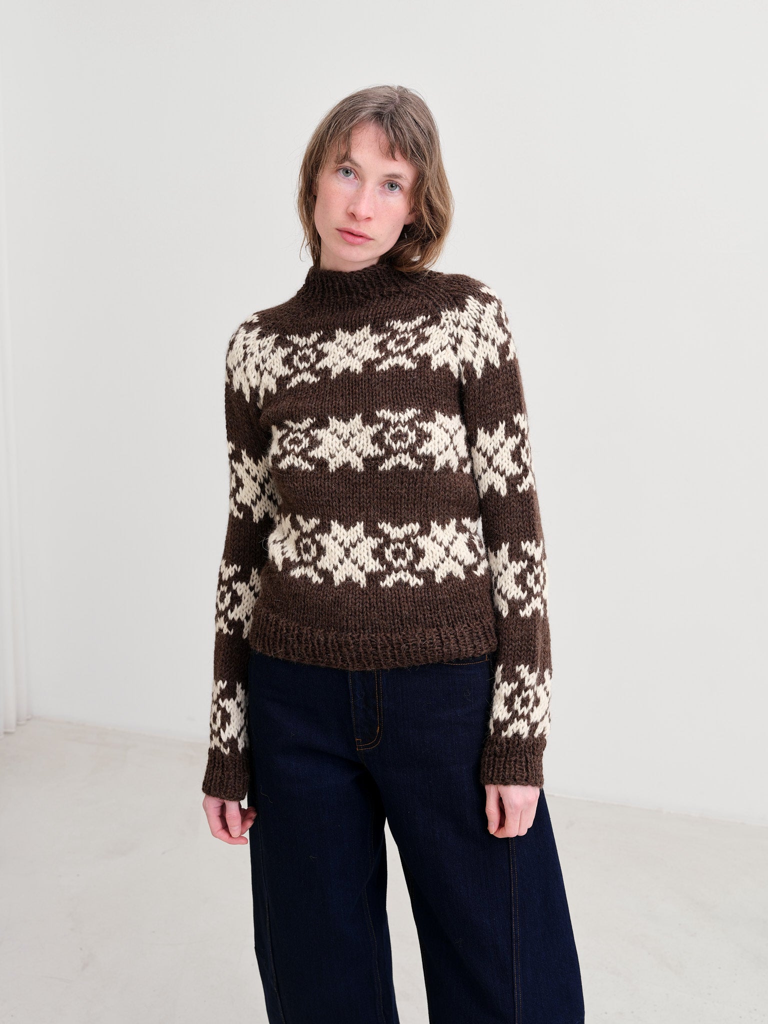 Gudrun & Gudrun - Annika sweater with turtleneck - Brown