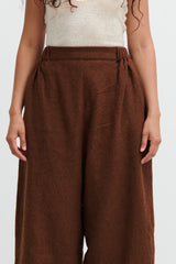 RUNAWAY BICYCLE - BILLY PANTS IN BROWN MERINO/SILK