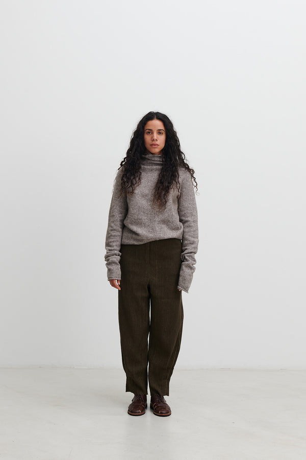 BOBOUTIC - 4725 WOOL LINEN CANVAS TROUSERS