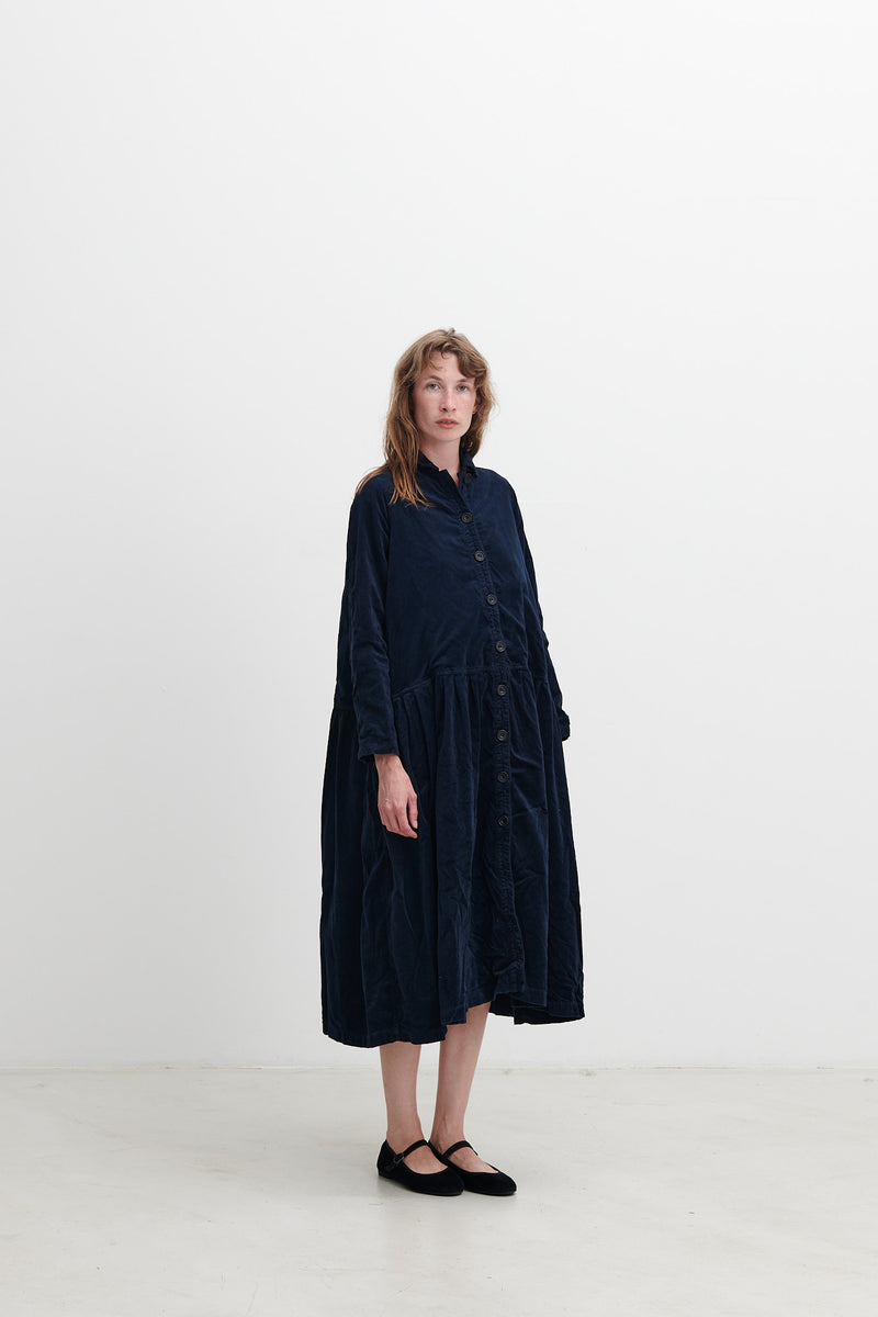 RICORRROBE - dark navy velvet dress