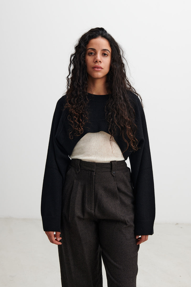 DUNE_ - Cropped Raglan Sweater