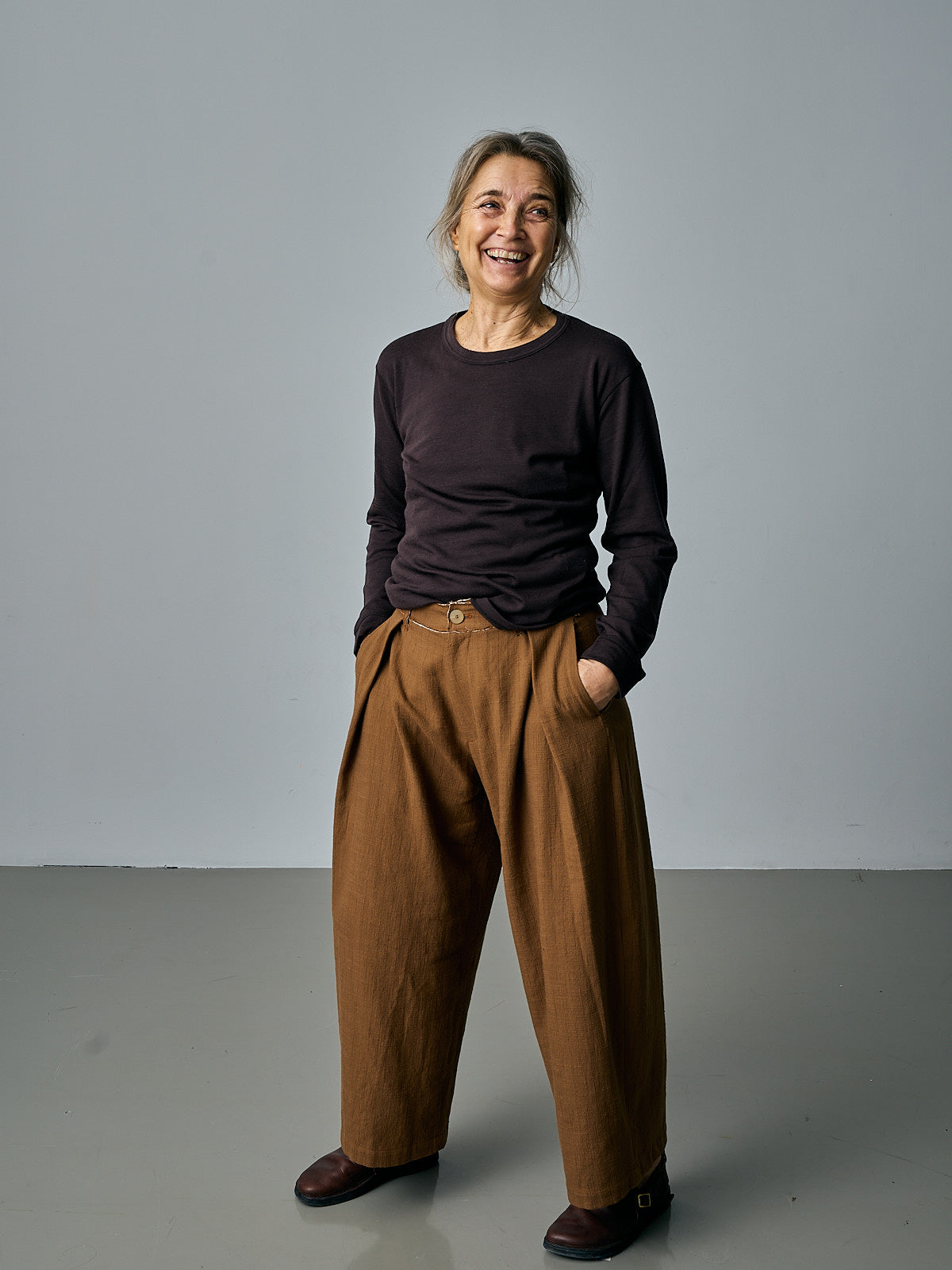 Kassel Trousers - Ochre Pinstripe