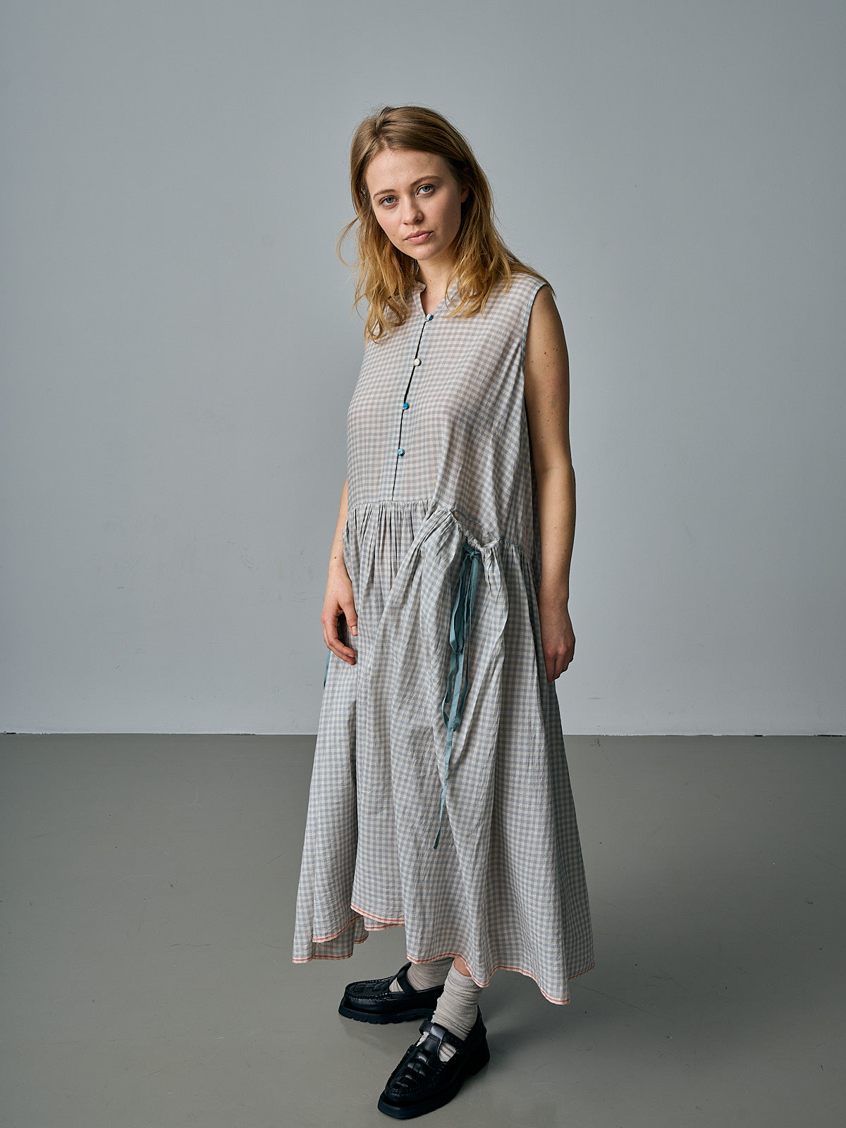 Poppy Dress - Grey Checks