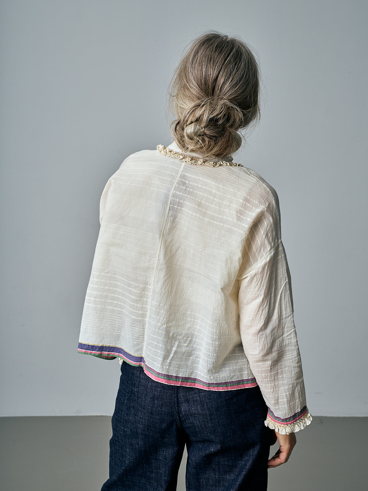Herbarium-122 - Ruffle Shirt - Off-White