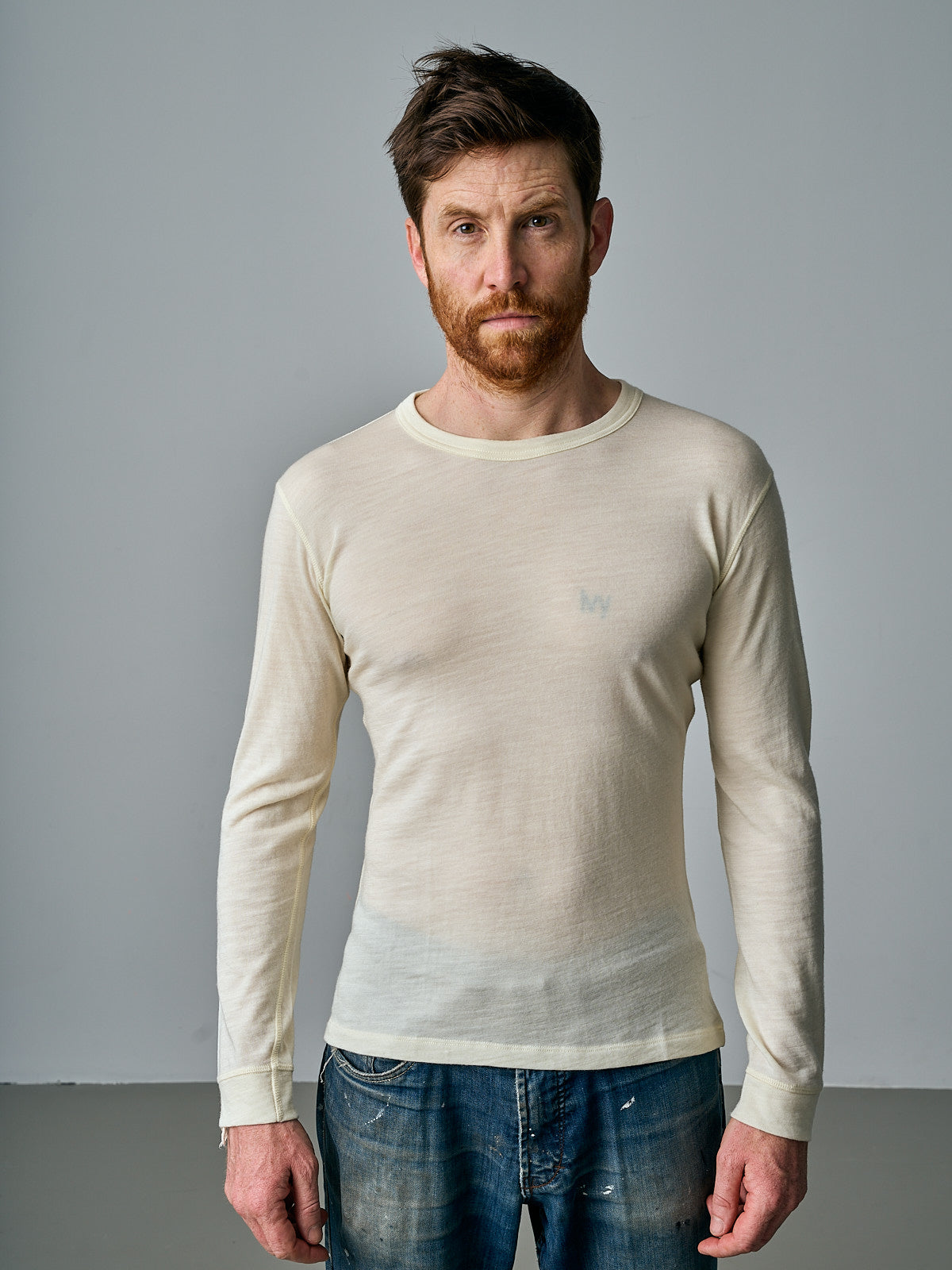 MERINO LONG SLEEVE TOP - CHALK