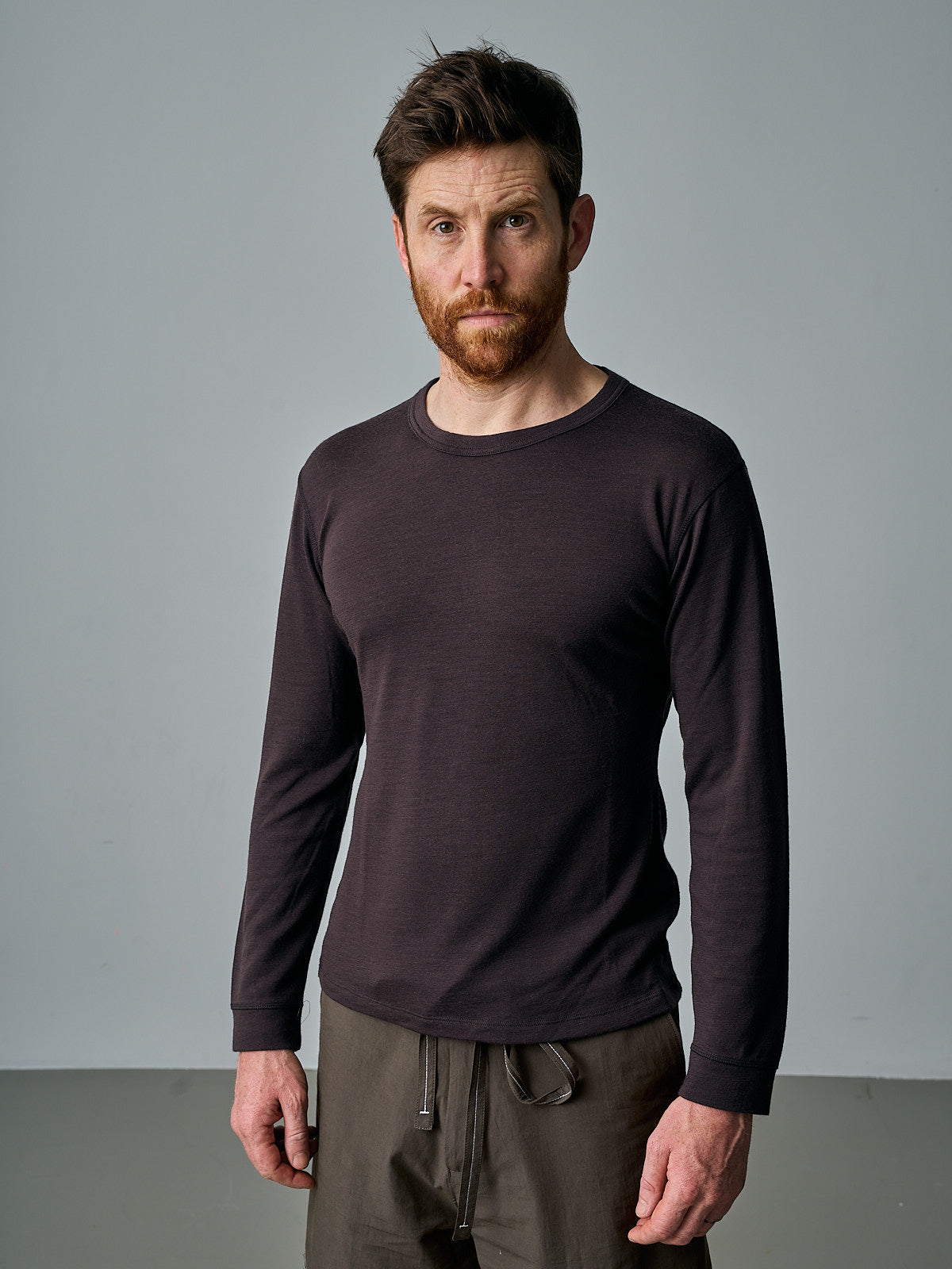 MERINO LONG SLEEVE TOP - CACAO
