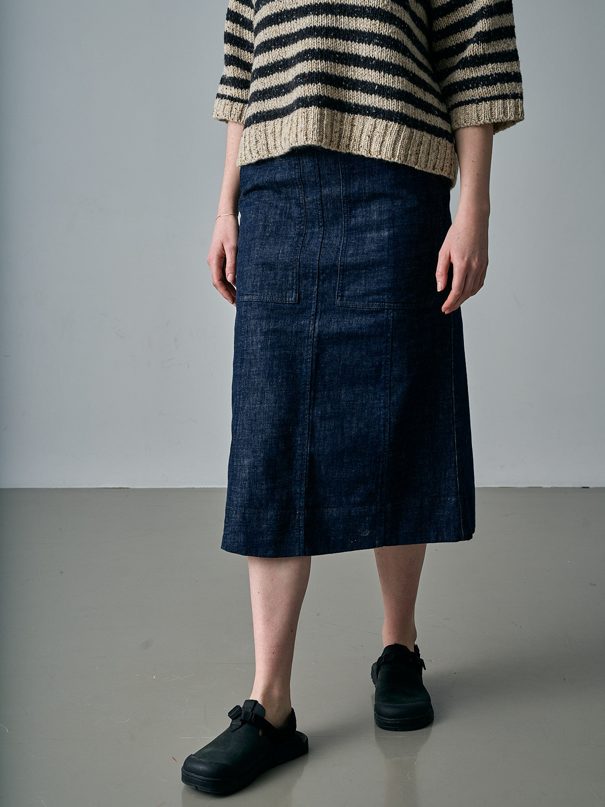 Patch Pocket Organic Denim Skirt