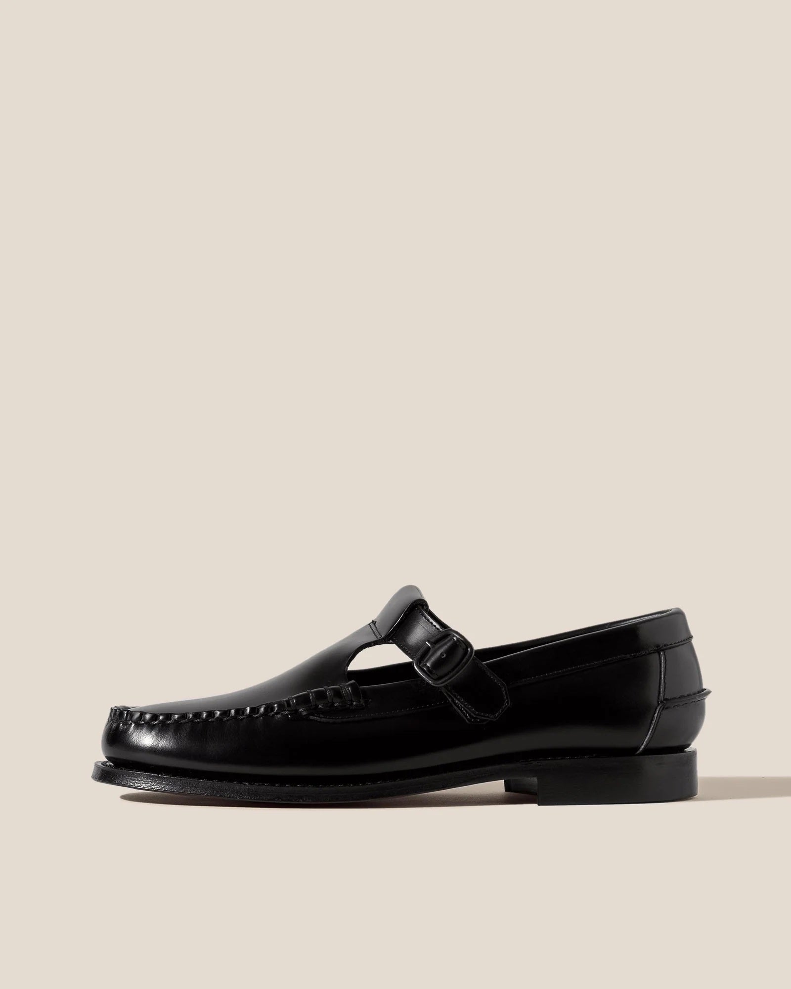HEREU - ALBER - T-BAR LOAFER -BLACK
