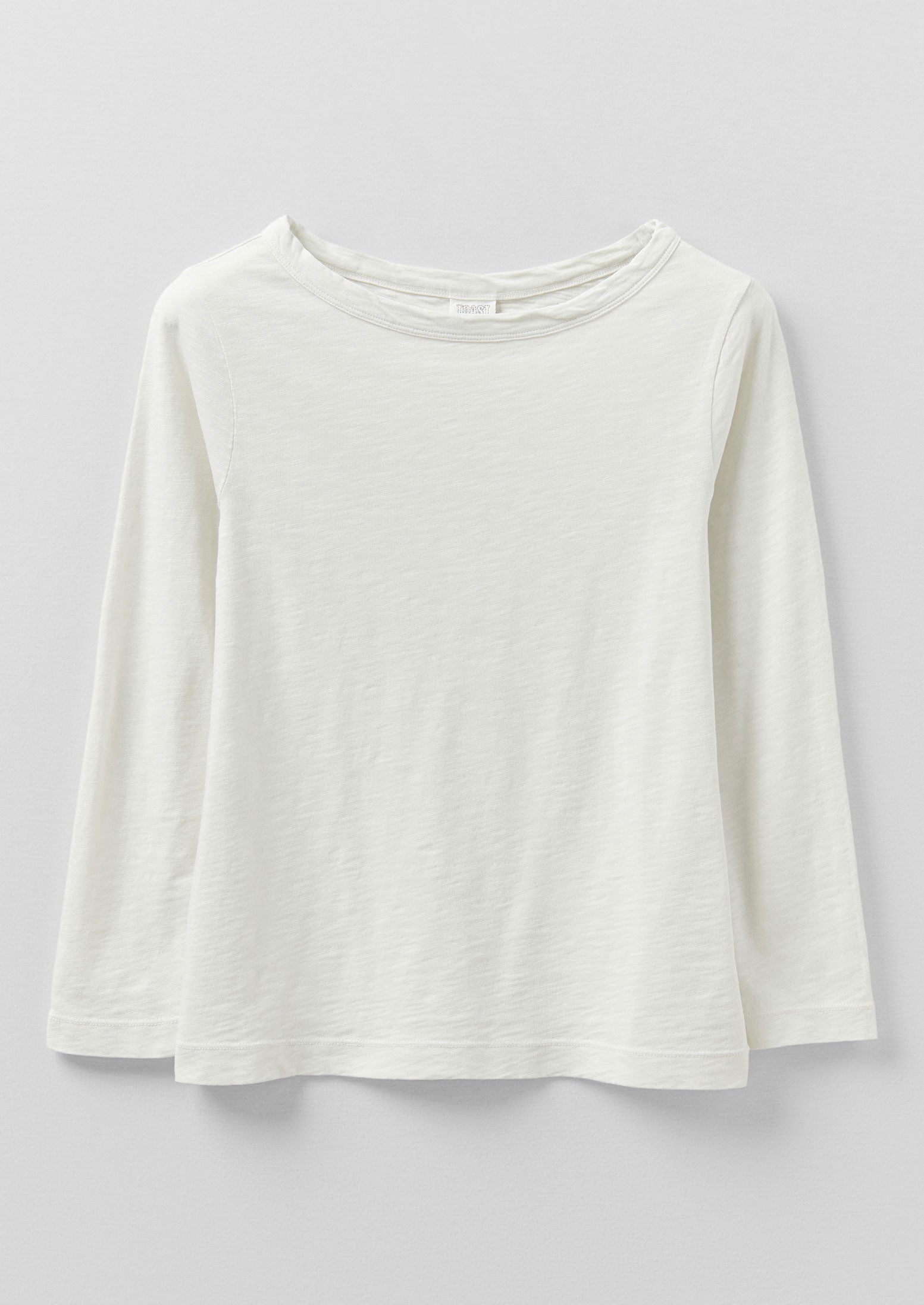 Lia Cotton Boat Neck Tee - Chalk