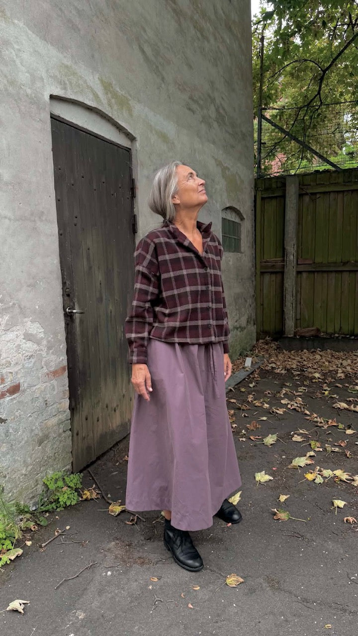 Maya Shirt - Bordeaux Check