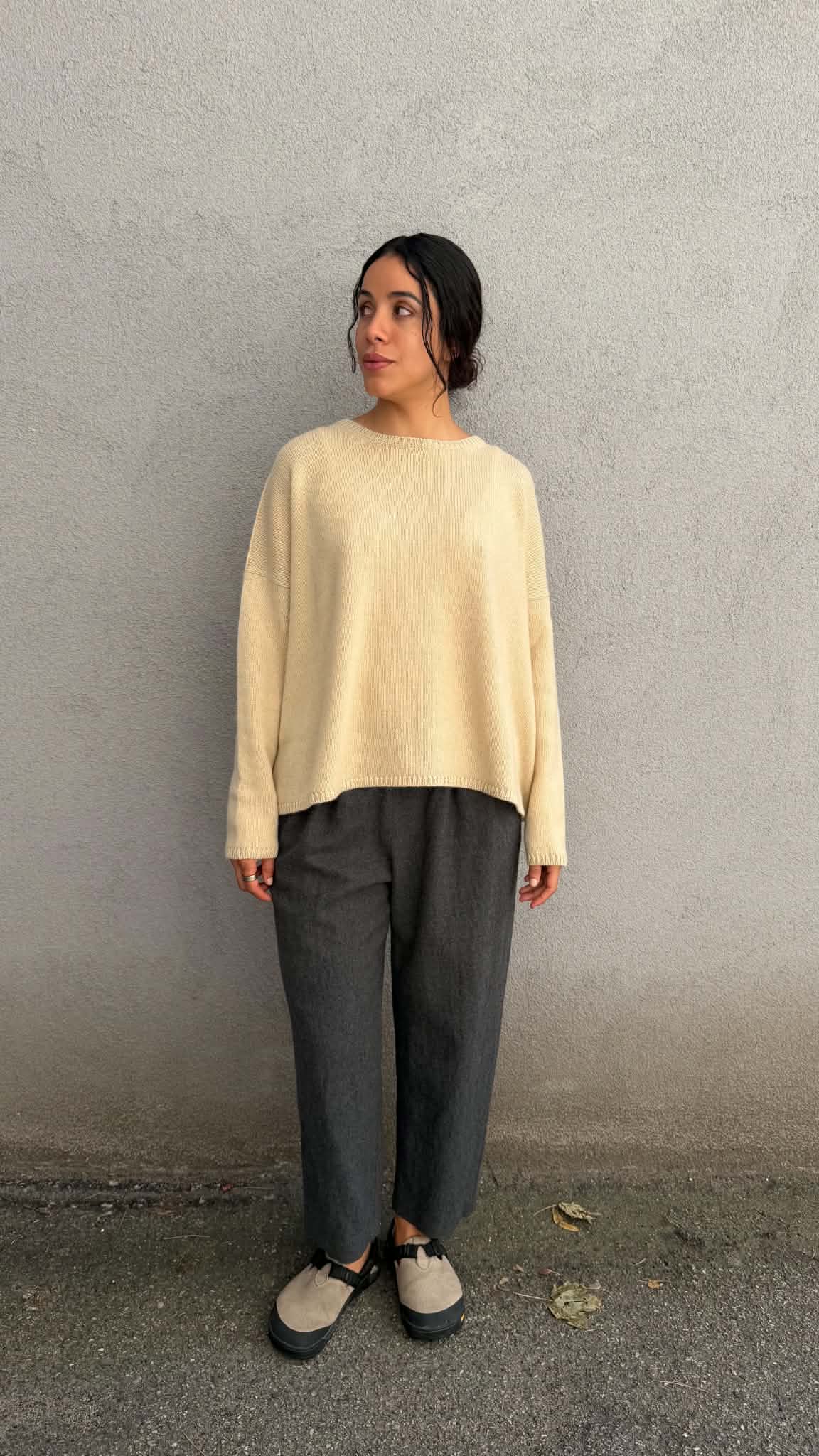 Tapered Pull-On Trousers - P1922/TS989 - Cement