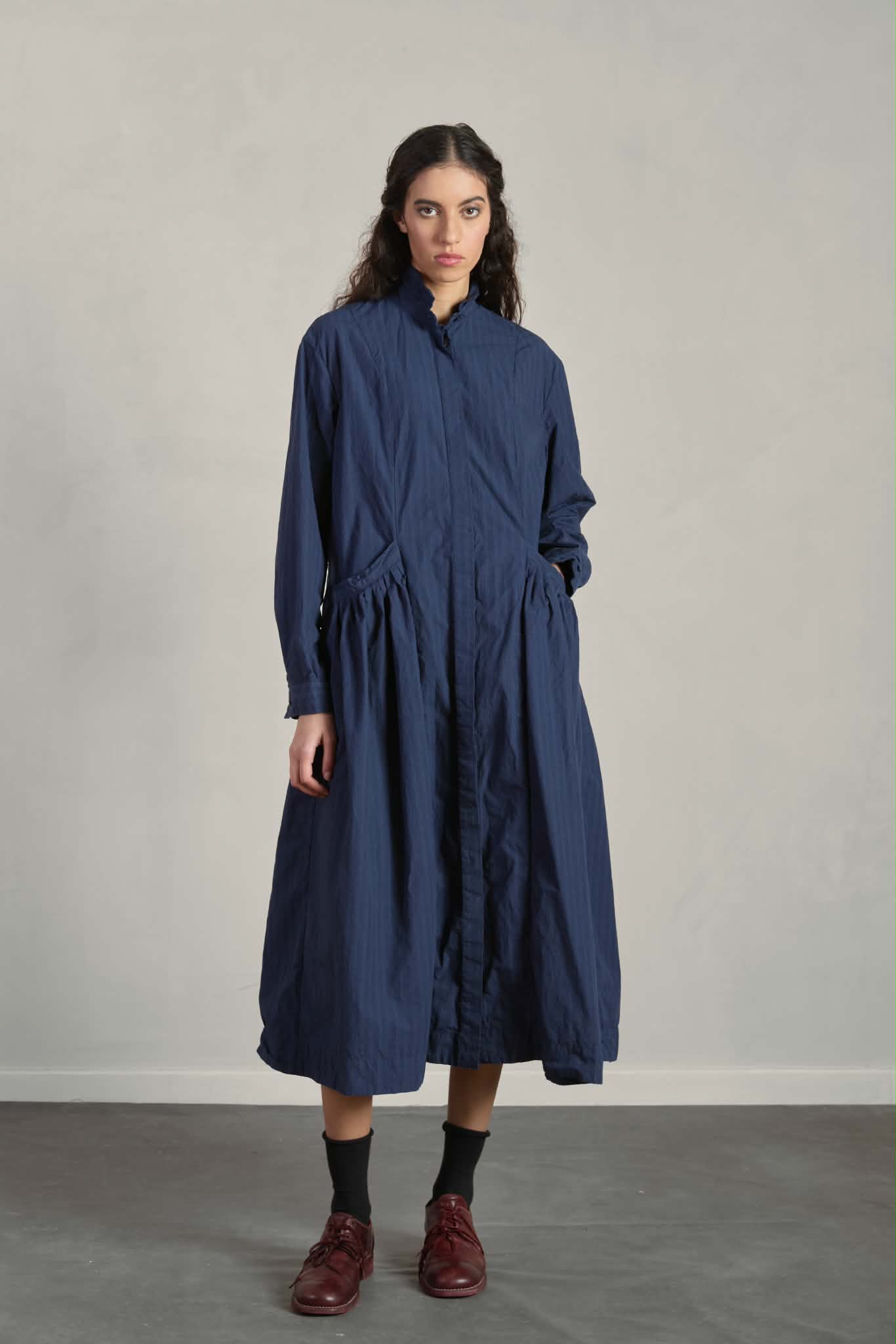 Sally Dress - Navy Stripe