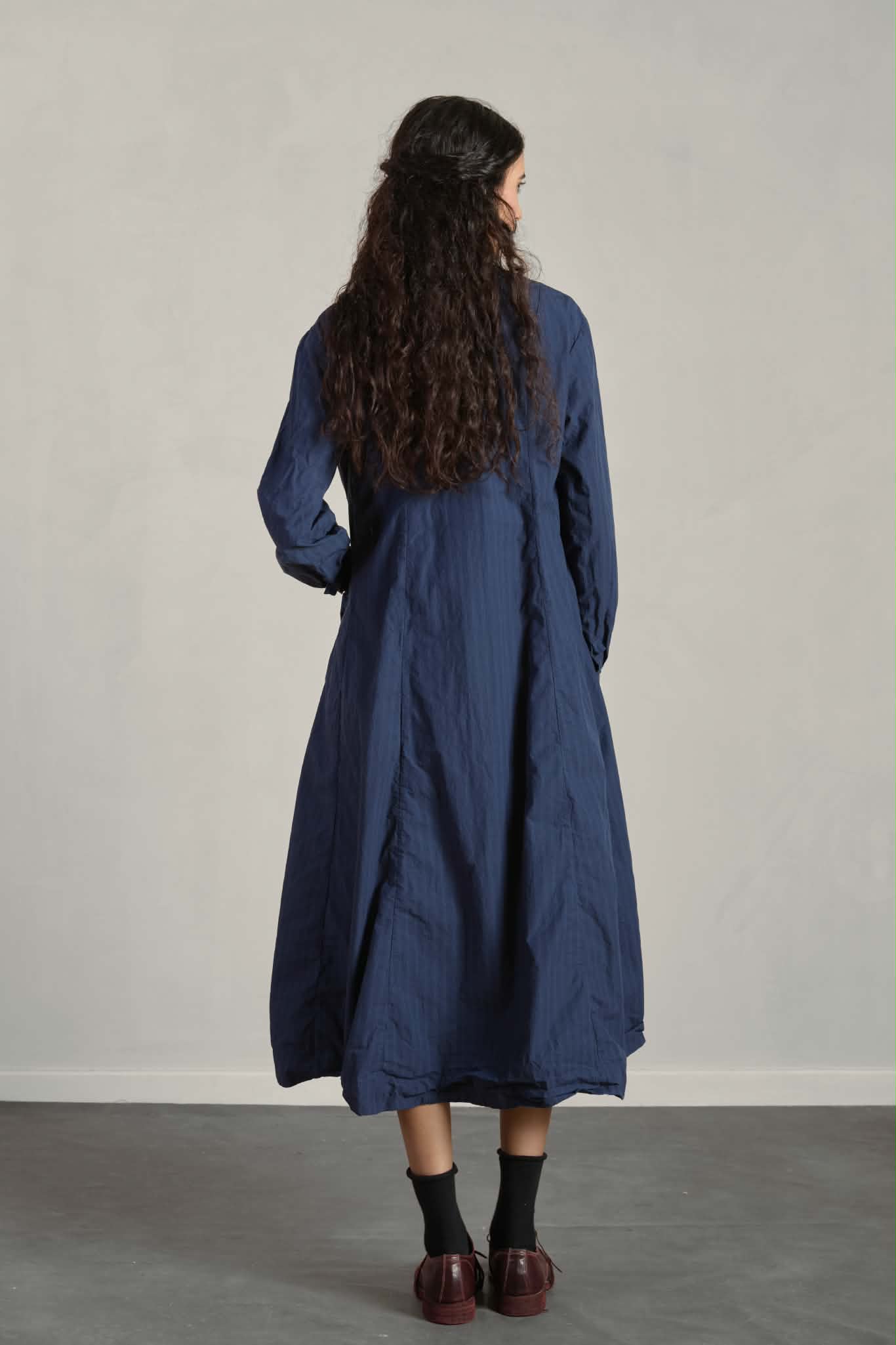 Sally Dress - Navy Stripe