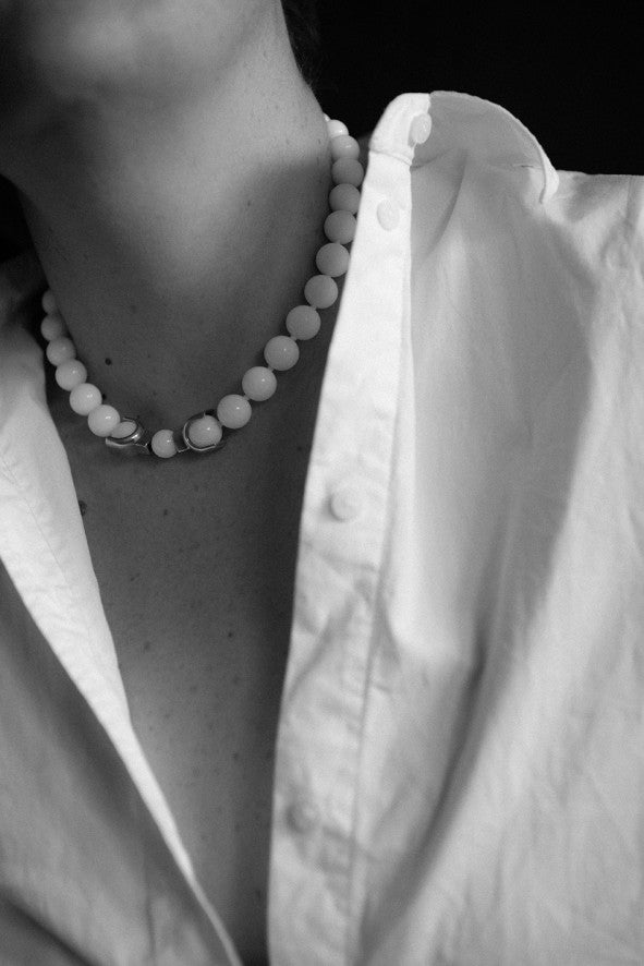 Necklace 42/24 - White Jade