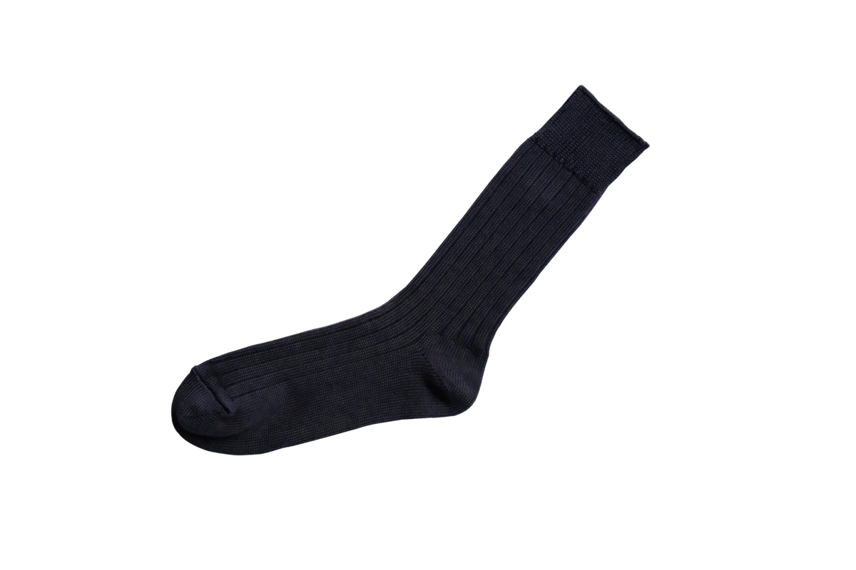 NISHIGUCHI KUTSUSHITA - Egyptian Cotton Ribbed Socks